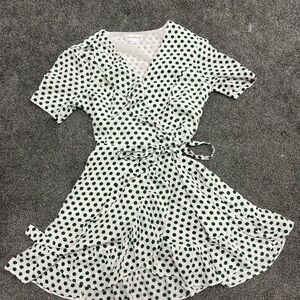 Privacy Please Polka Dot Wrap Dress